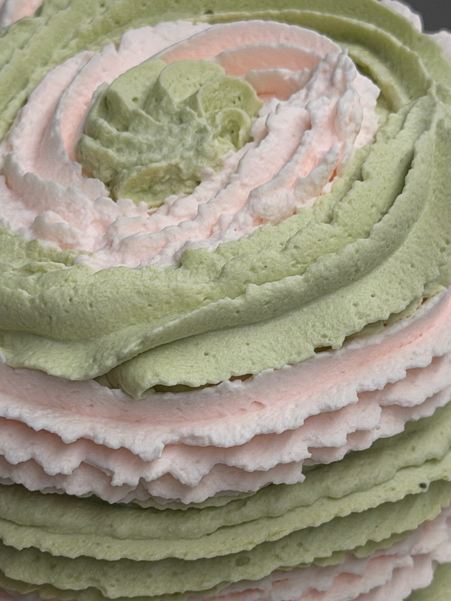 Mini Matcha Rose Swirl Cake