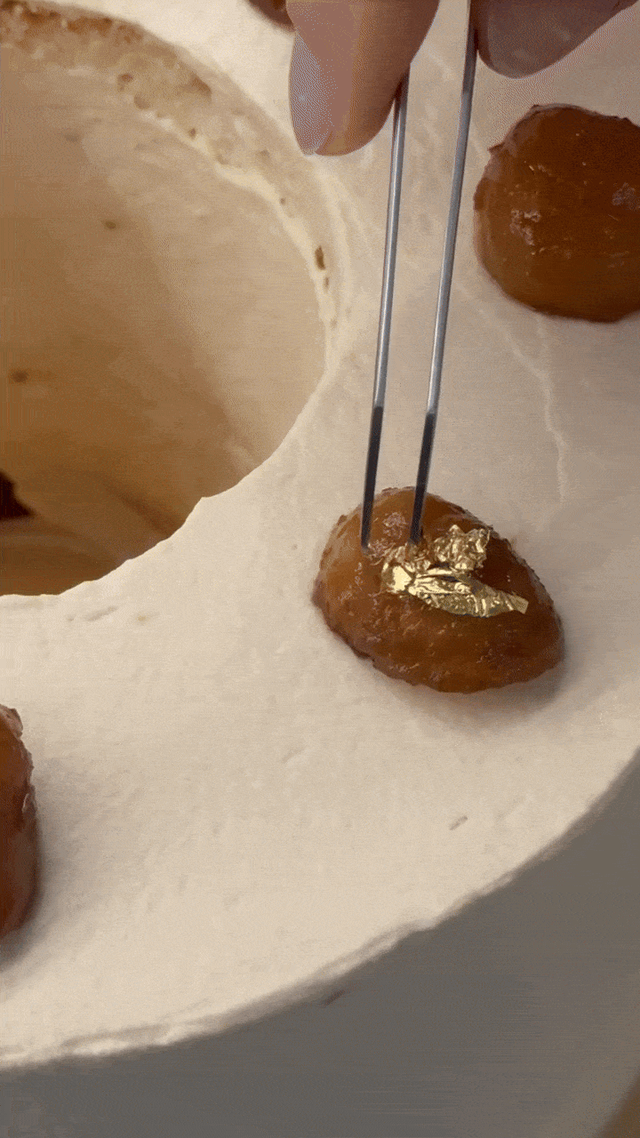 SEASONAL FROSTED ANGEL CAKE - MARRONS GLACES