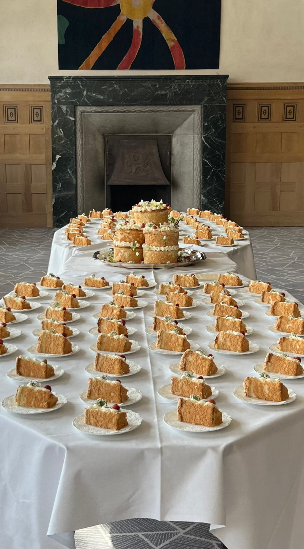 A Piece of Cake — 100-slice cake installation for NOMAD design fair, St Moritz, by OSLO Studio